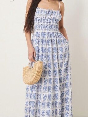 Abercrombie & Fitch Blue and White Floral Dress